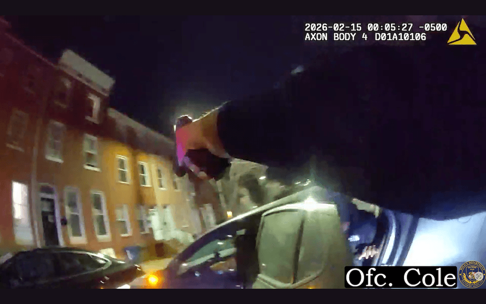 14-year-old car thieves slam stolen vehicle into Baltimore cop who opens fire as he's hit — and the crooks get away