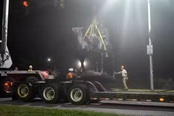 4 Confederate statues make their return — but their fate hangs in the balance