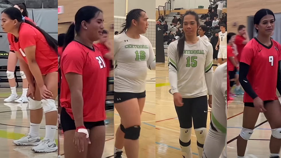 5 transgender athletes dominate women's college volleyball game‚ 2 of the males accused of injuring female players