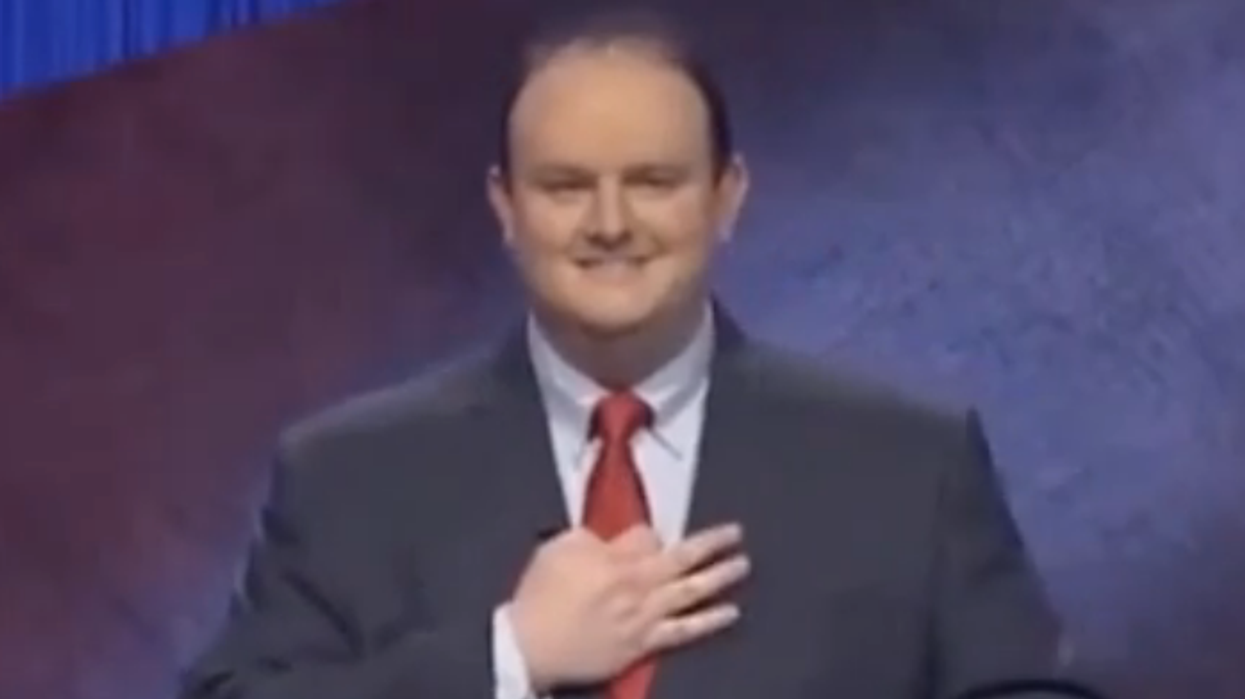 500-plus former 'Jeopardy!' contestants go berserk over winner allegedly flashing white power sign. He says he was holding up 3 fingers to signify 3 wins.