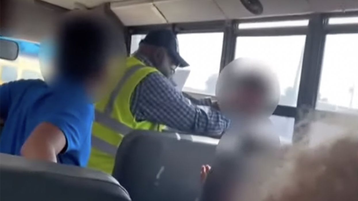 77-year-old school bus driver appears to shove, slap, and allegedly choke middle-schooler