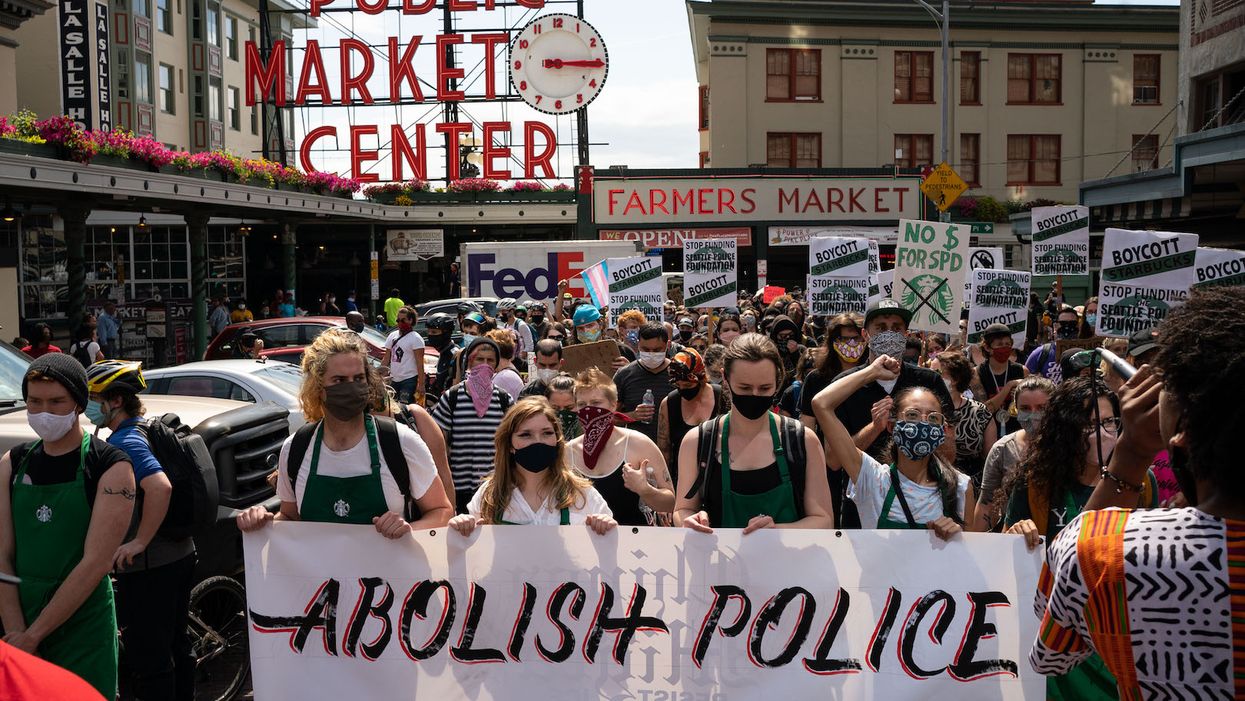 "Abolish police" protesters