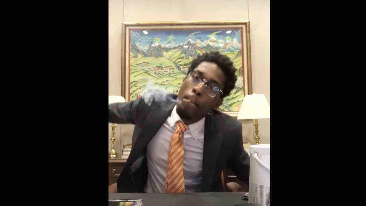 Aide to Democrat Dianne Feinstein fired after saying senator 'cares more about her dog than black people.' So he tapes himself smoking pot in her Capitol Hill office.