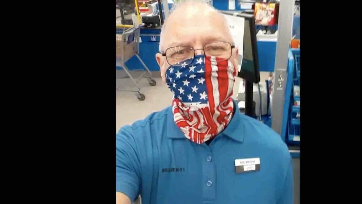 Air Force veteran ordered to remove American flag face covering for grocery store job — but he's not having any of it