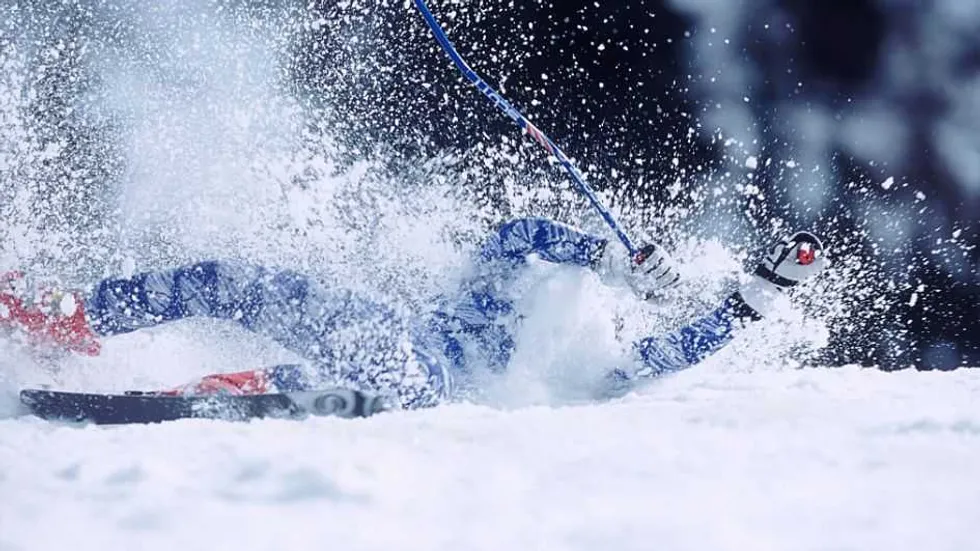 All downhill from here: An aging hot dog hangs up his skis
