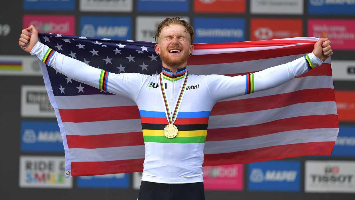 American cyclist suspended from team following 'divisive, incendiary, and detrimental' pro-Trump tweet — which showed a dark-skinned waving hand emoji
