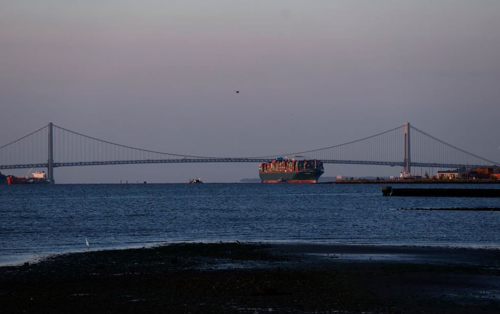 Another massive cargo ship loses control while leaving an American harbor  this time halted before bridge