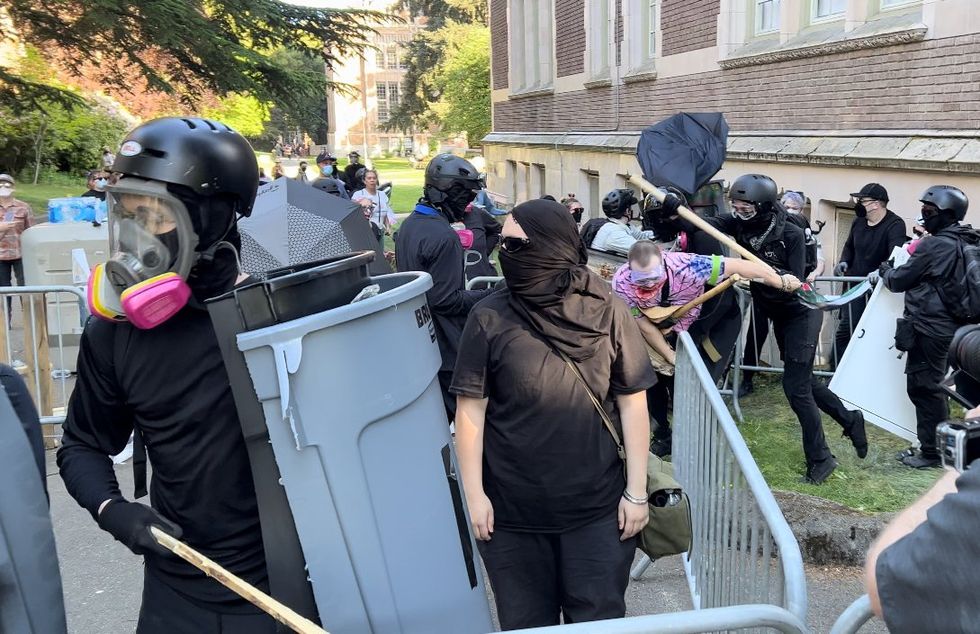 Antifa accidentally beats up fellow campus occupier during confusing incident