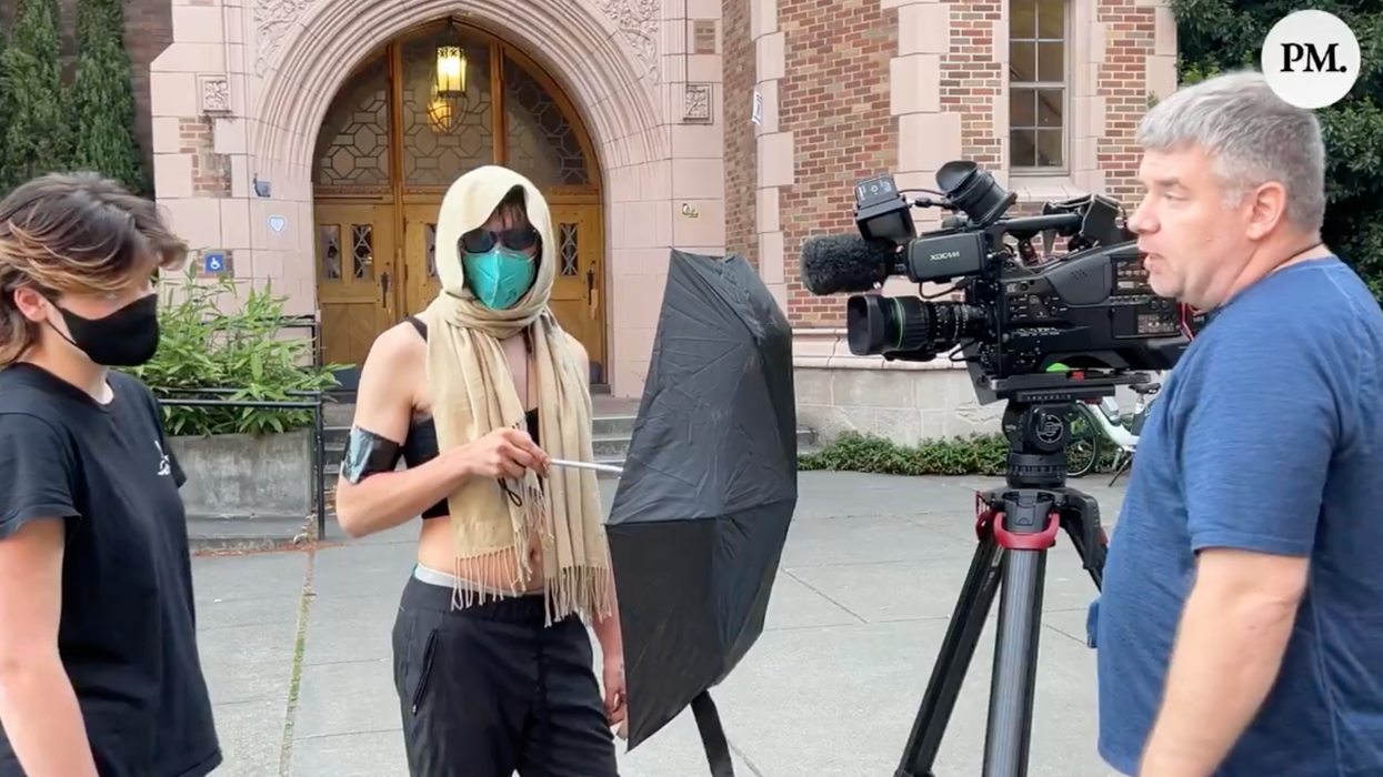 Antifa members at UW encampment harass news cameraman for filming the protest