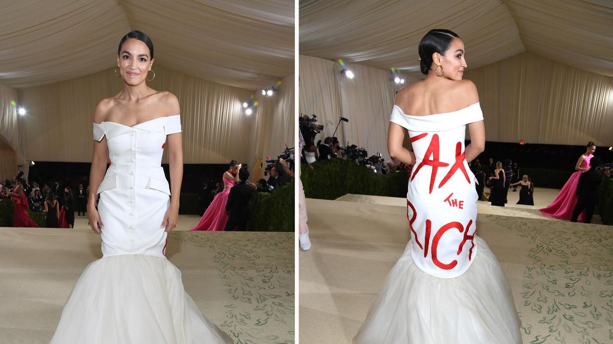 AOC wears ‘tax the rich’ dress — while attending star-studded $30K-per-person Met Gala