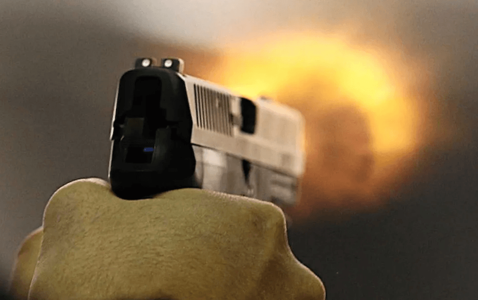 Armed thug tries to rob victim pumping gas. But perp chooses the wrong victim to violate.