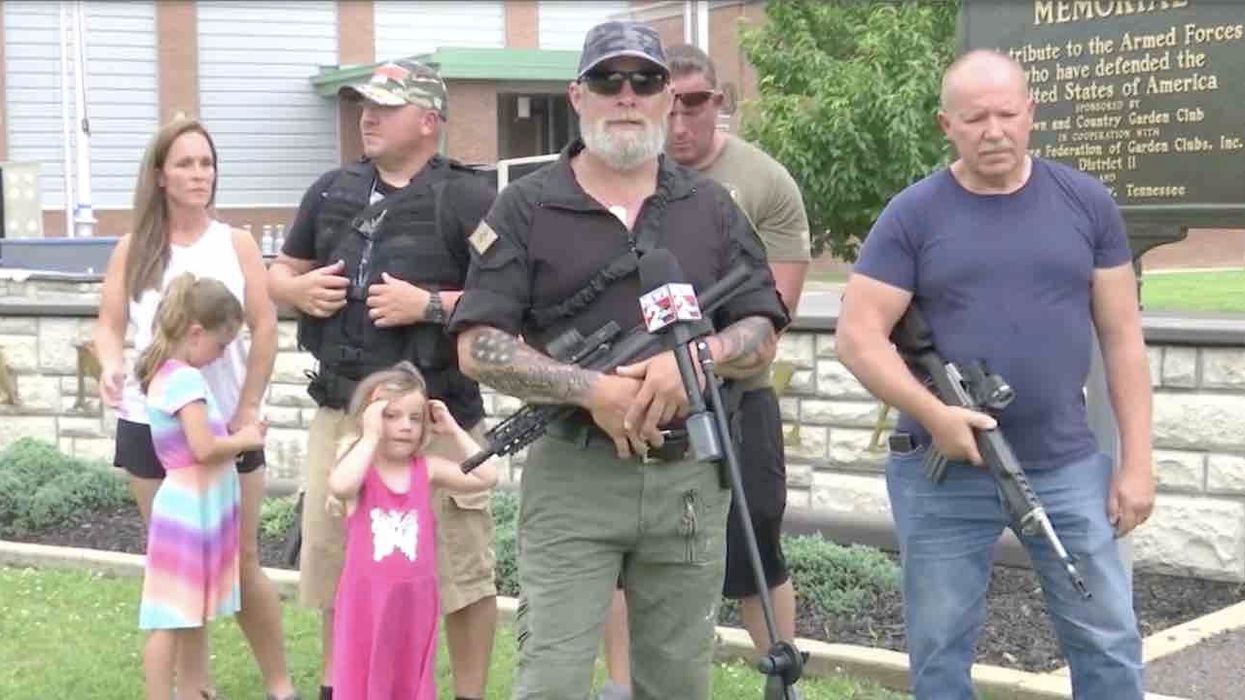 Armed veterans stand guard at memorial against 'violent thugs' who might try to destroy it