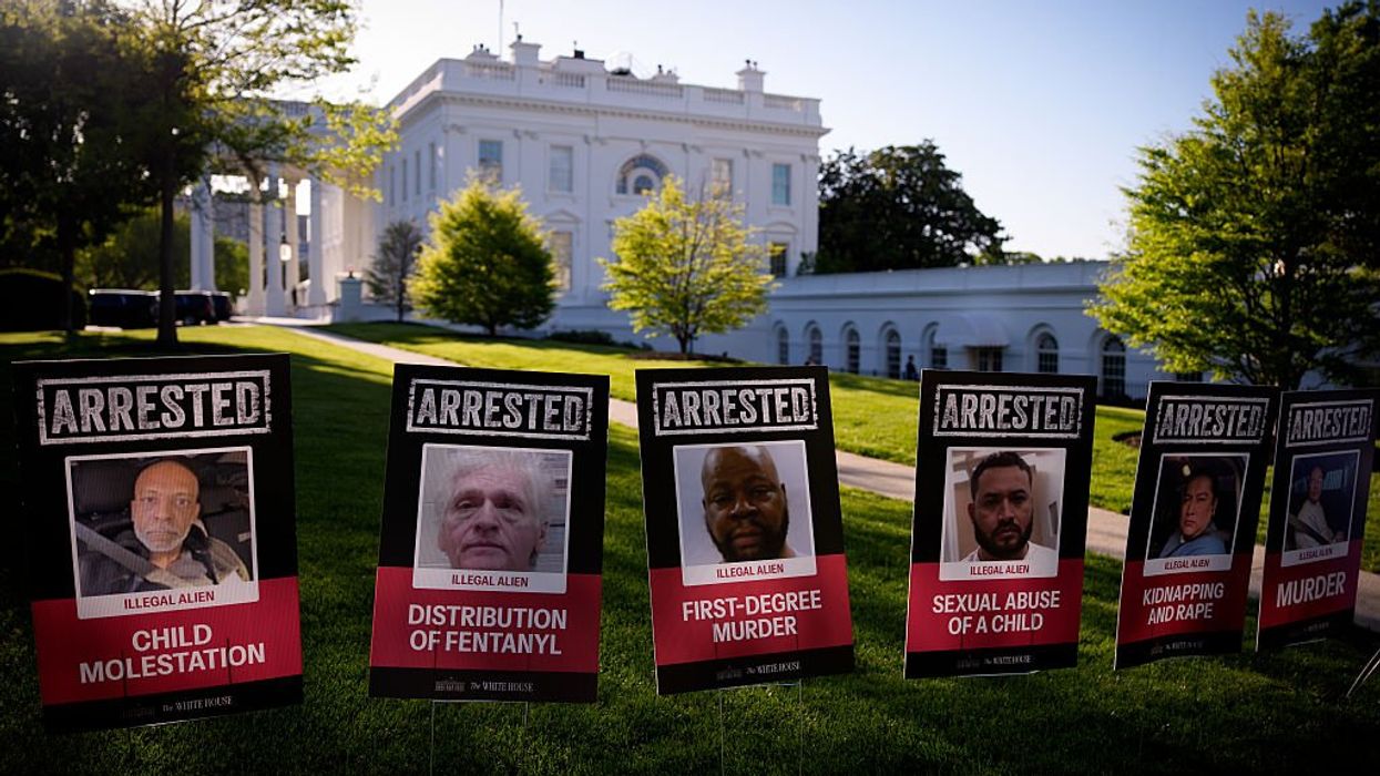 'ARRESTED': White House lines lawn with mug shots of 100 alleged illegal alien criminals