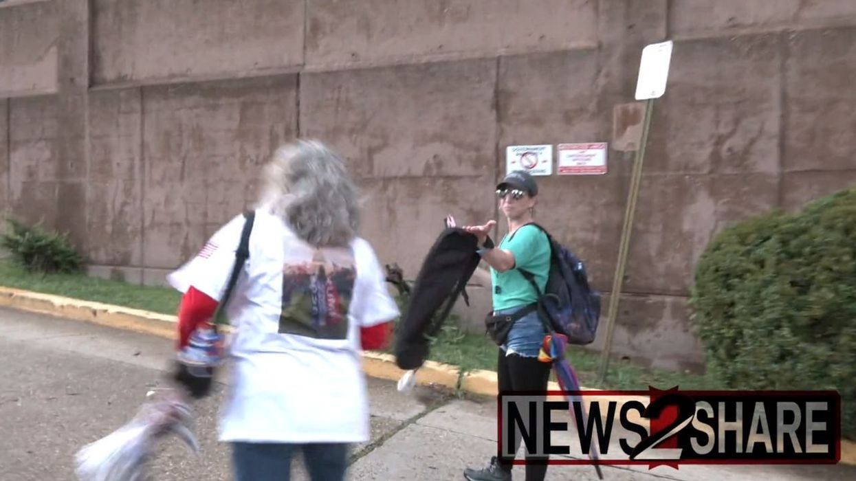 Ashli Babbitt's mother arrested on charges of assault, destruction of property following tense confrontation with Antifa protester who disrupted march honoring her daughter