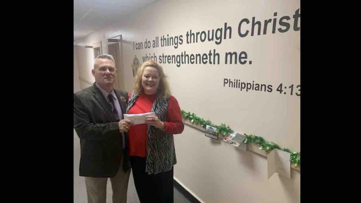 Atheist activists want Bible verse scrubbed from sheriff's office wall — but sheriff refuses to back down
