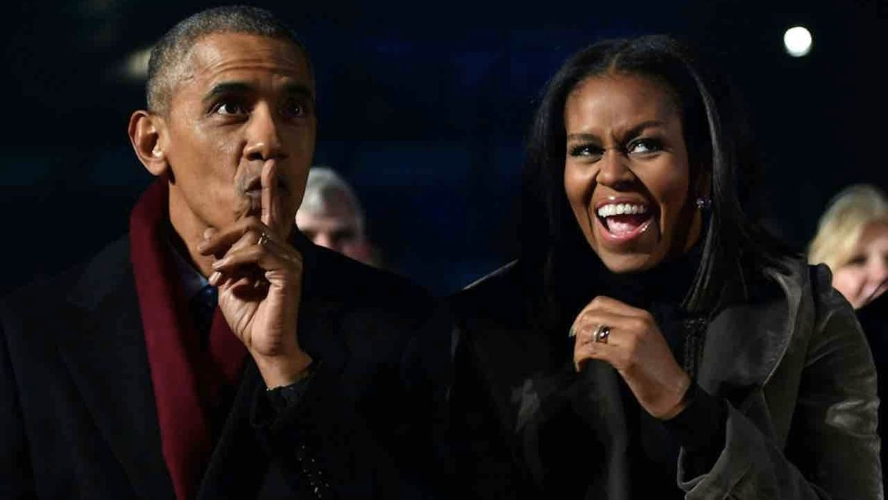 Barack Obama spotted playing golf two days before Michelle Obama urged fellow D.C. residents to 'stay home'