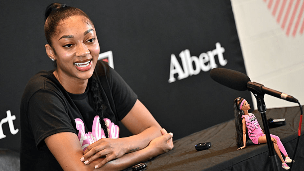 #BarbieSoWhite? Race-baiting WNBA star Angel Reese acts like she's never seen a black doll before