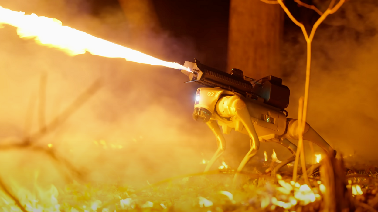 Befriend this flamethrowing robot dog … before it’s too late