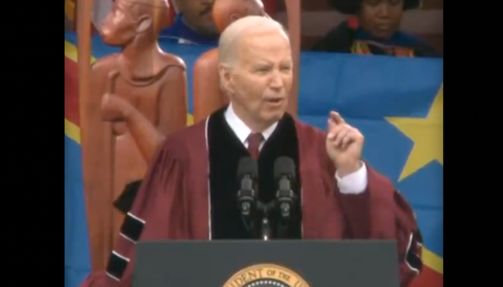 Biden to grads of traditionally black Morehouse College: Black men getting killed in street; US doesn't love black men enough