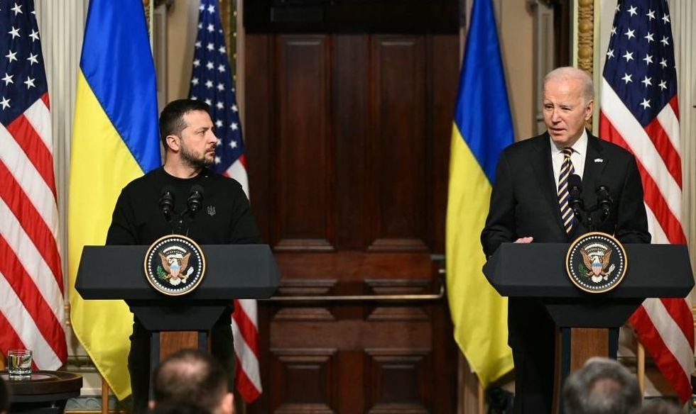 Biden uses Russian propaganda to shame Republicans for questioning more Ukraine aid: 'That's a Russian speaking'