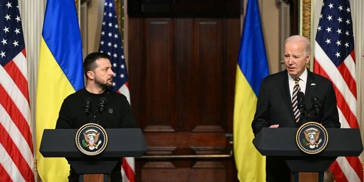 NextImg:Biden uses Russian propaganda to shame Republicans for questioning more Ukraine aid: 'That's a Russian speaking' | Blaze Media