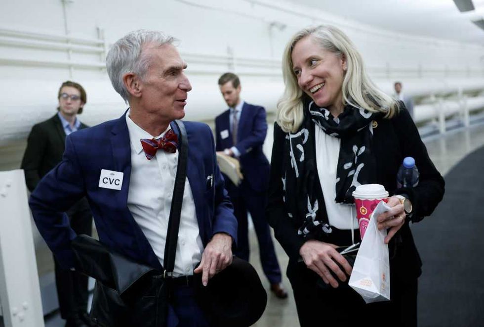 Bill Nye, Pete Buttigieg rally for Democrat who stands by candidate despite wishing death on GOP lawmaker's kids