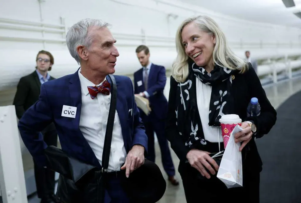 Bill Nye, Pete Buttigieg rally for Democrat who stands by candidate who wished death on GOP lawmaker's kids