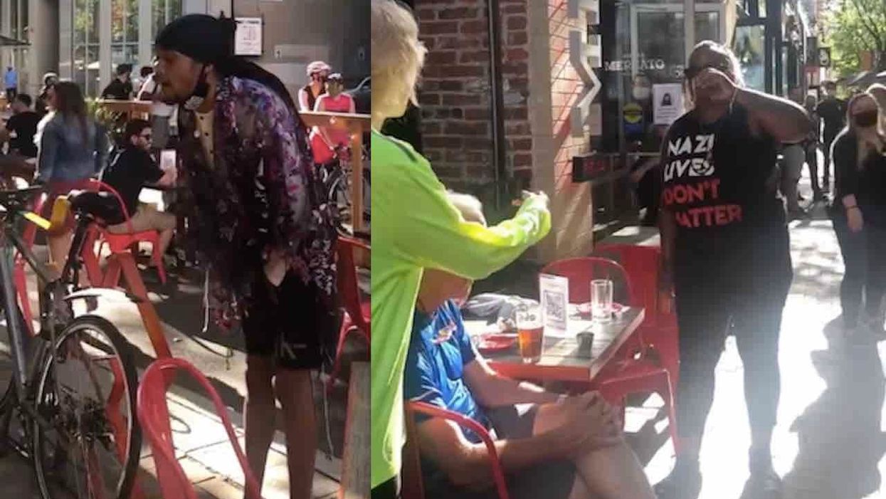 Black Lives Matter militants charged after viral video shows them harassing elderly diners: 'F*** the white people'