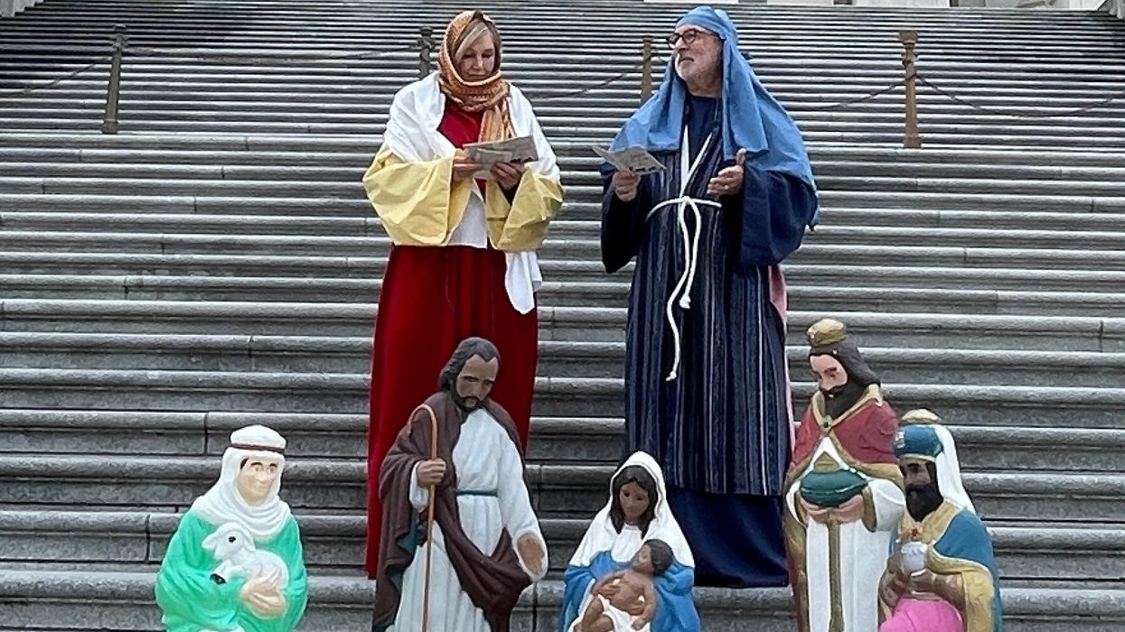 Blaze News original: Christian fighting for free speech scores major victory, displays Nativity scene on US Capitol steps