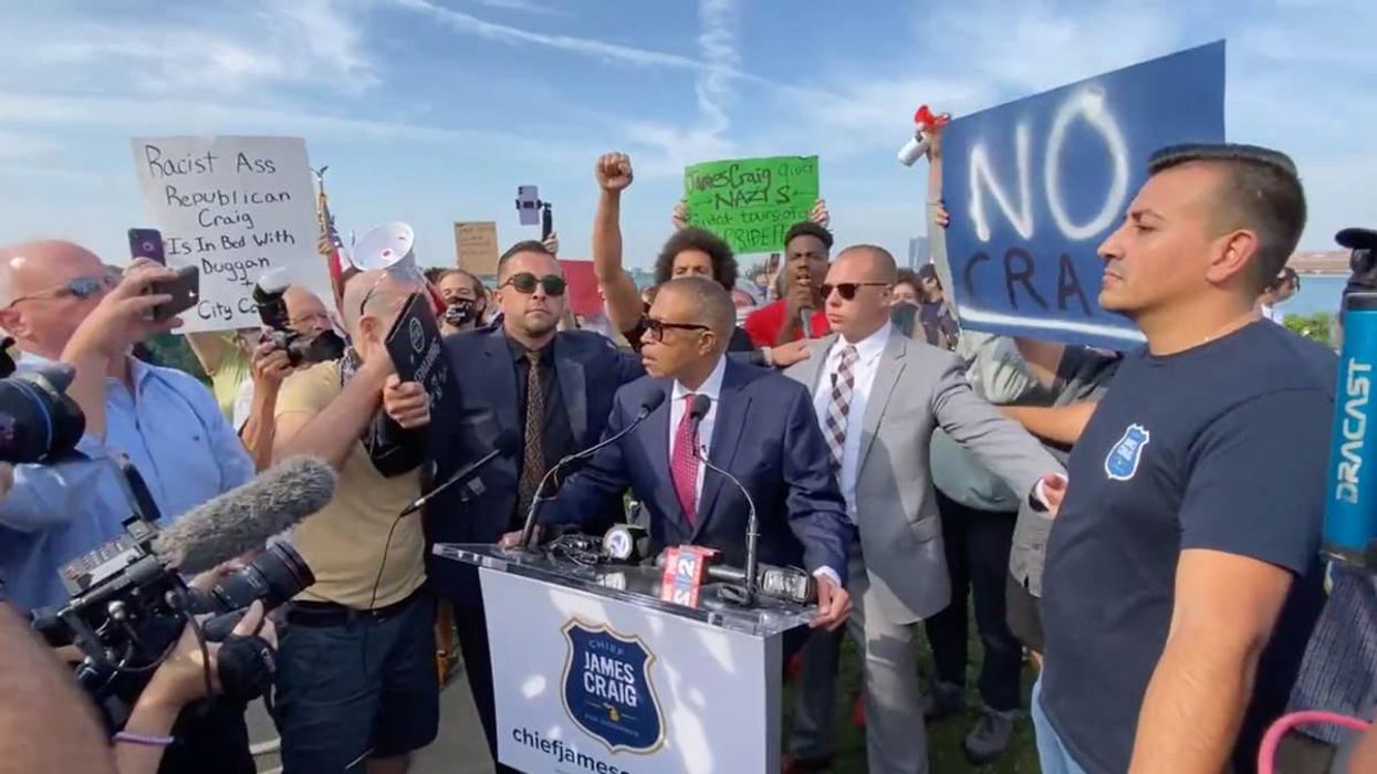 BLM protesters heckle, swarm former Detroit top cop James Craig, a black Republican, as he announces bid for MI governor
