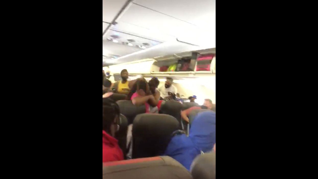 Brawl breaks out on American Airlines flight when a passenger reportedly refuses to wear a mask