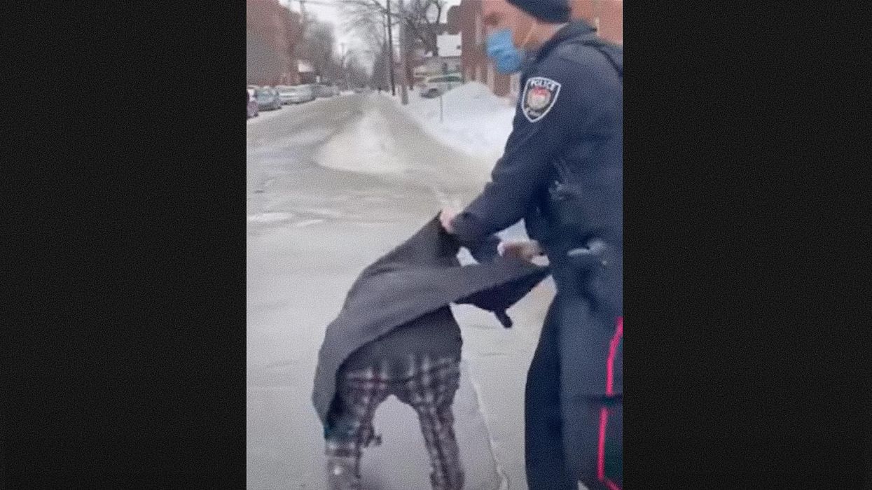 Brutal video shows cops accosting tiny elderly man during Freedom Convoy protests. His ‘crime’? ‘I just gave the trucker a thumbs up and a honk’