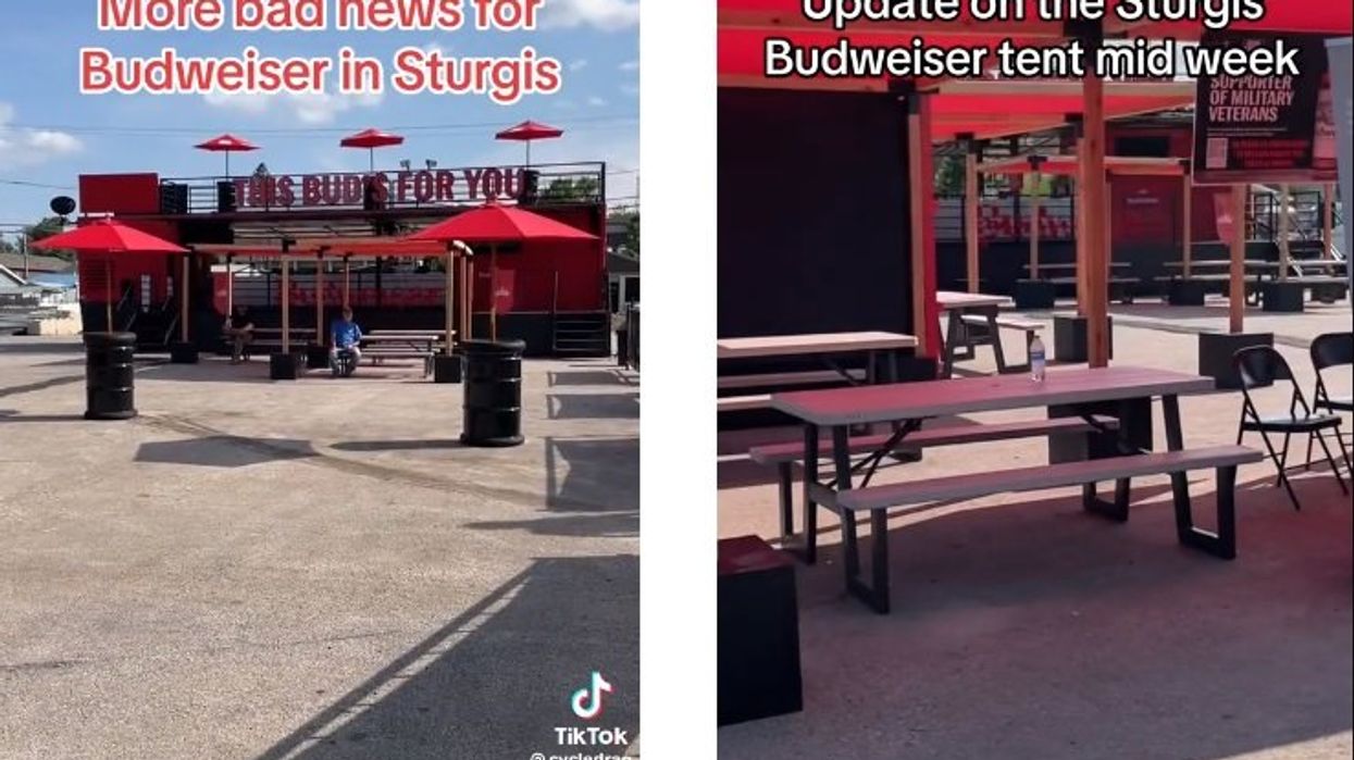 Budweiser tents practically empty at crowded Sturgis Motorcycle Rally: Videos