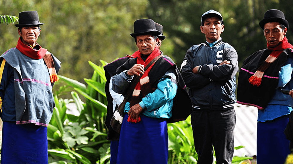 Caught on video: Colombian tribes go to battle with 'stones and sticks' over historic dispute