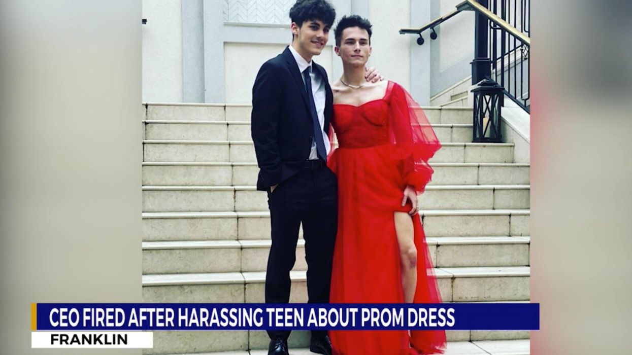CEO fired after confronting teenage boy who wore red dress to prom — but he says that's not the whole story