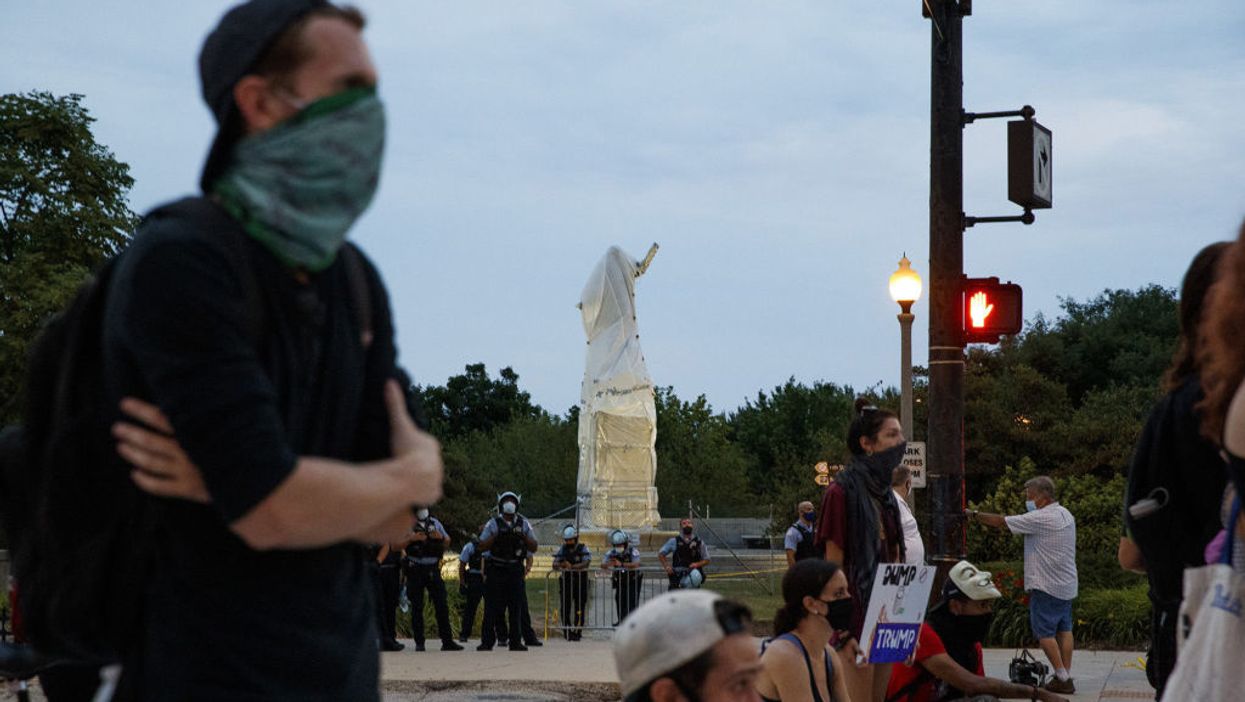 Chicago Mayor Lori Lightfoot takes down Christopher Columbus statues in the dead of night