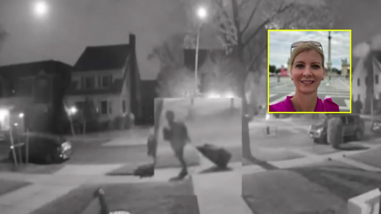 Chilling video shows suspected killer dragging duffel bag down street with murdered woman stuffed inside: 'Your whole family is next'