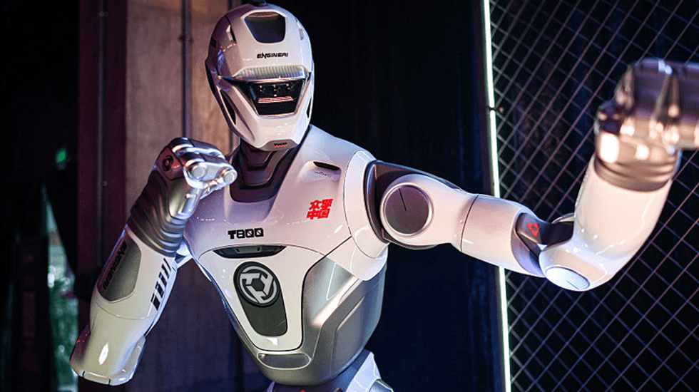 China debuts 'scary' martial arts robots capable of backflips and weapons training