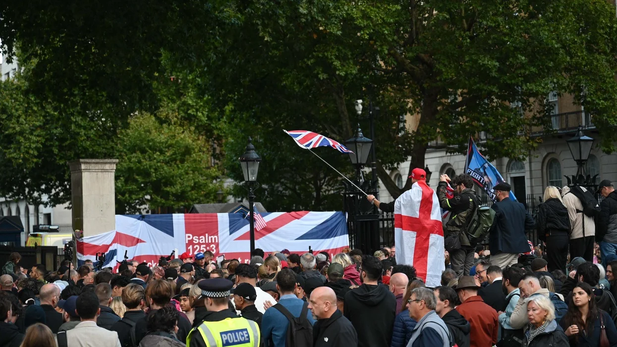 'Christ is king!' chants break out at large memorial for Charlie Kirk in London