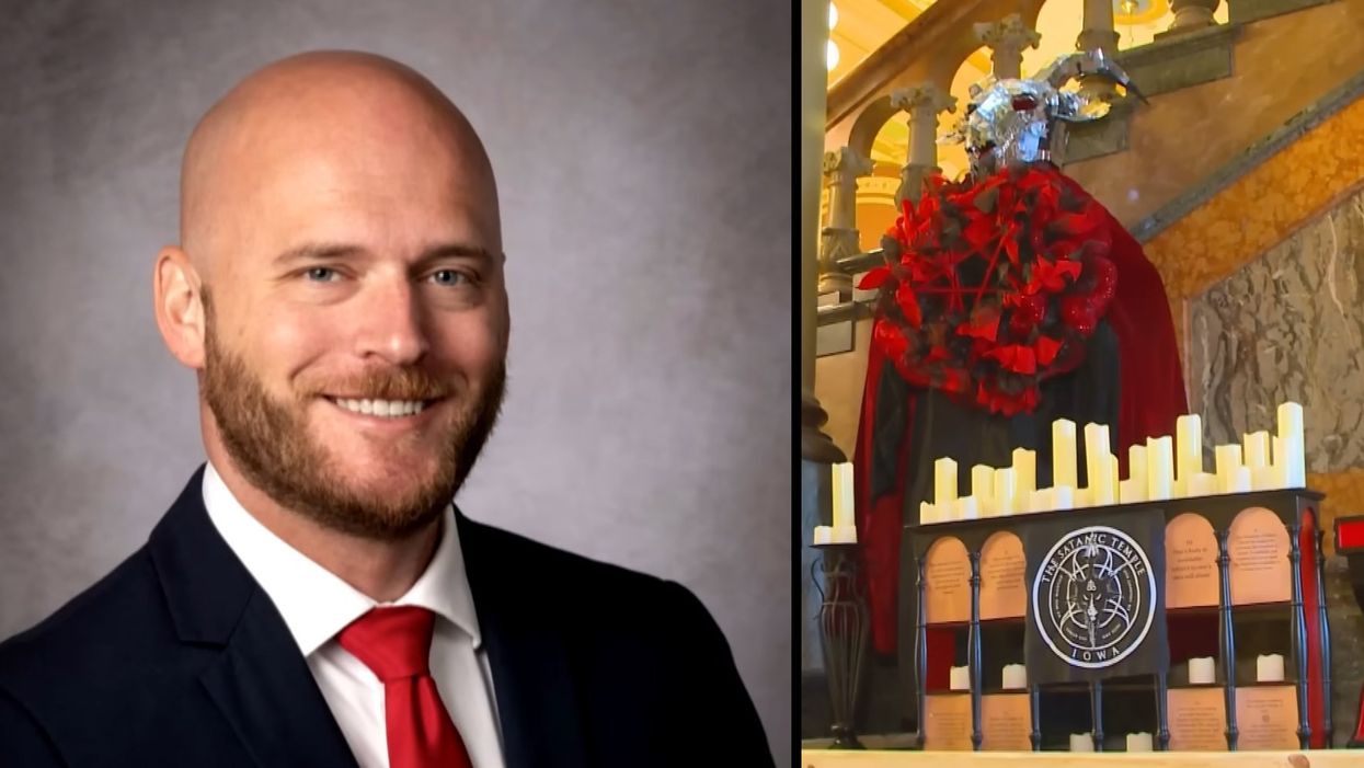 Christian Navy veteran charged with hate crime for beheading demon statue at Iowa Capitol