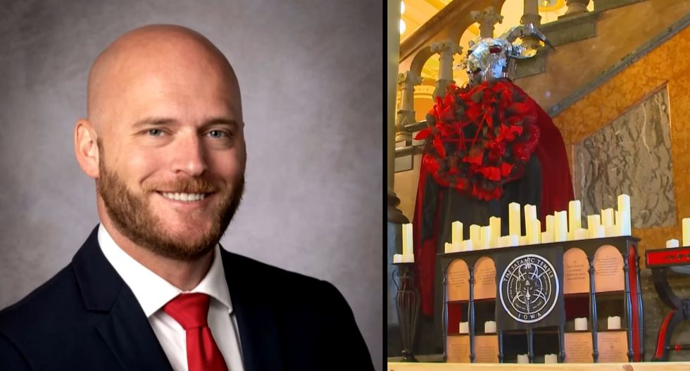 Christian Navy veteran charged with hate crime for beheading demon statue at Iowa Capitol