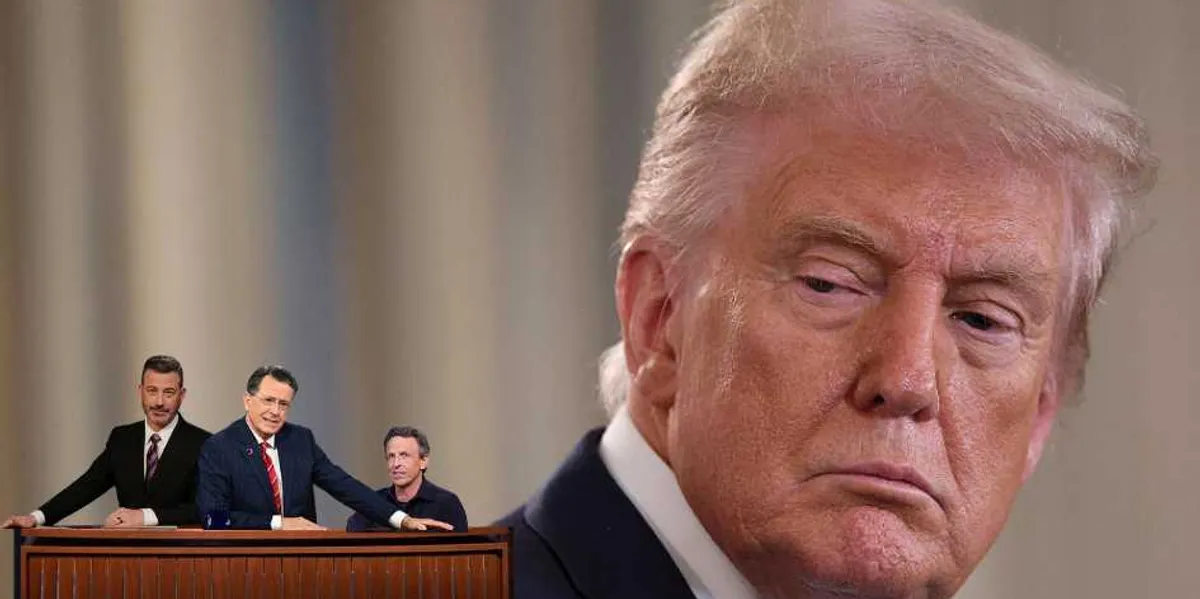 Circle smirk: Late-night luminaries join forces, still can’t zing Trump Circle smirk: Late-night luminaries join forces, still can’t zing Trump