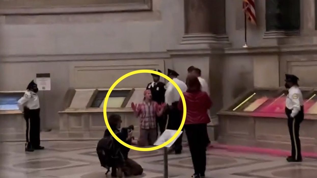 Climate protesters learn unforgettable lesson after dumping red powder on Constitution: 'Determined to foment a rebellion'