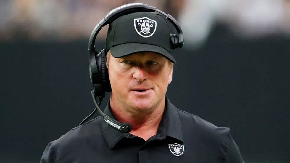 Coach Jon Gruden screams at fan in must-see pro-America rant over NFL's international schedule