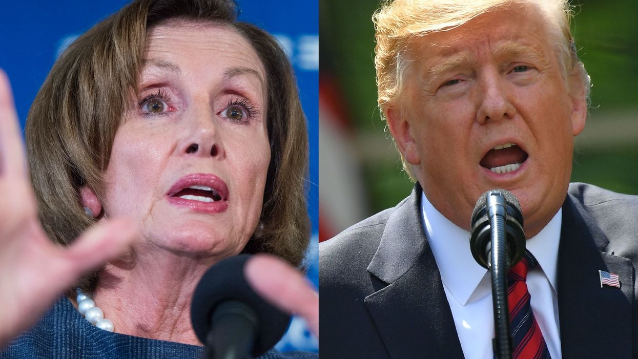 Pres. Trump lashes out at 'crazy' Nancy Pelosi, and she jabs back with this mocking statement