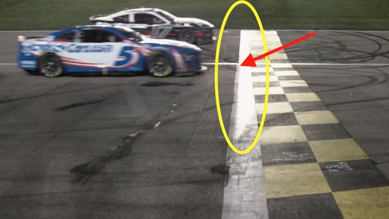 Controversy erupts after historic NASCAR finish when fans notice the finish line is crooked: 'Roughly 1 inch'