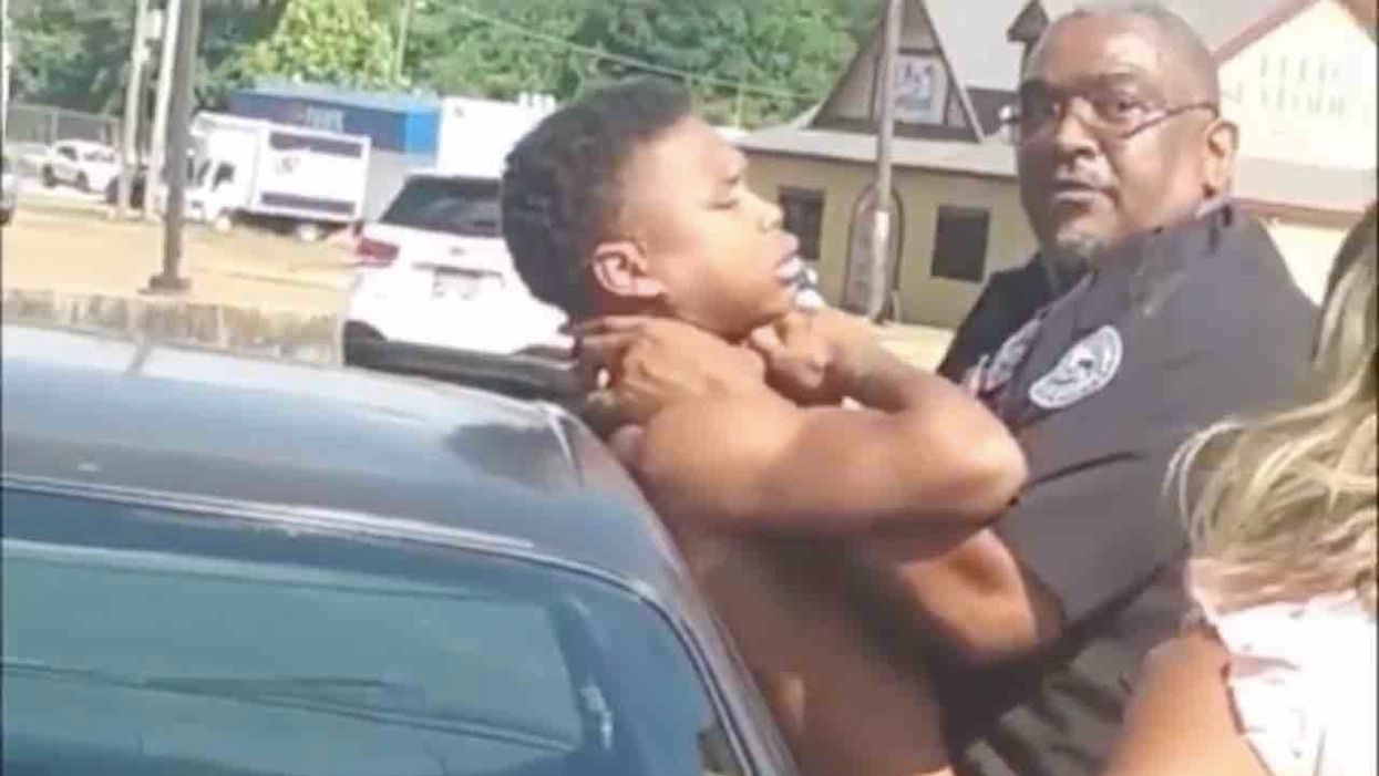 Cop on leave after video shows his hands around man's neck