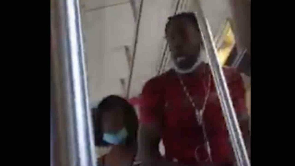 Couple challenges subway riders after allegedly attacking man, then reportedly assault woman taking video