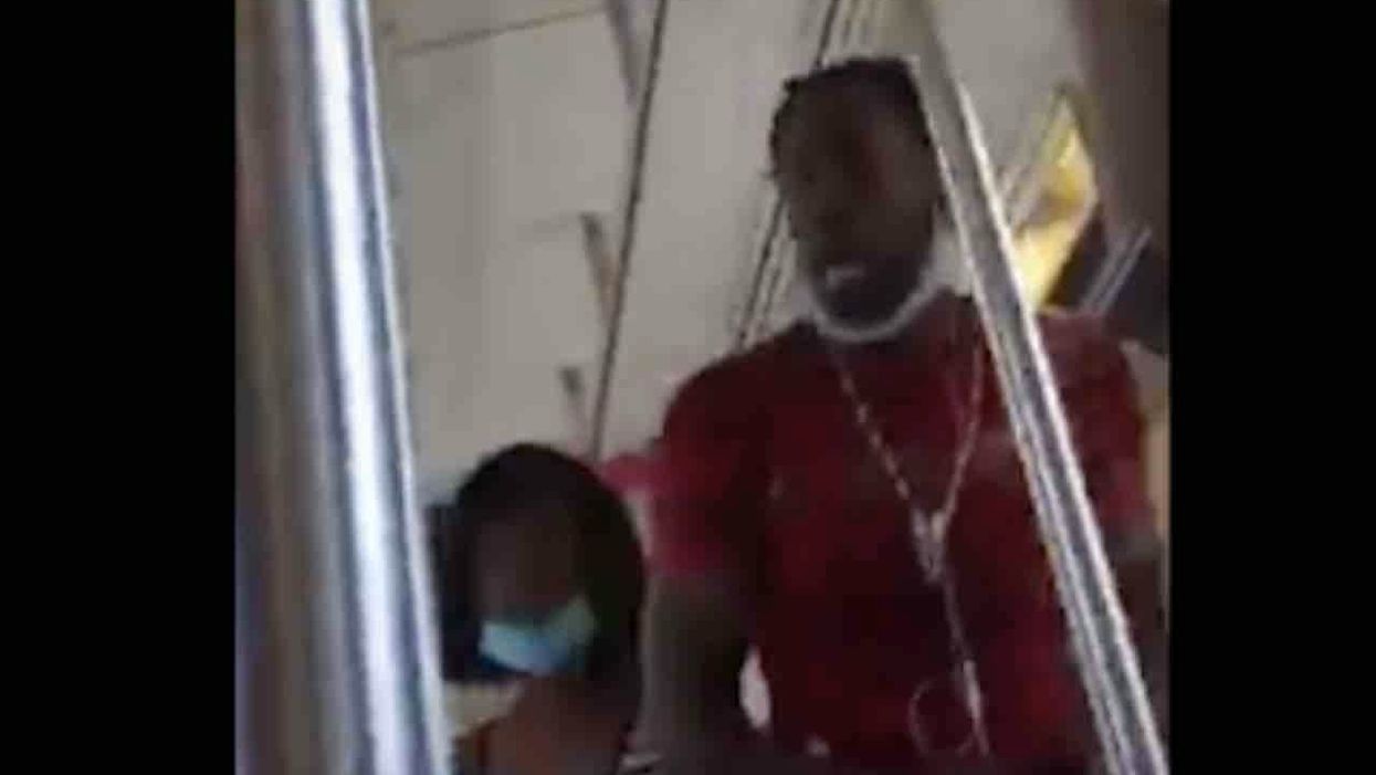Couple challenges subway riders after allegedly attacking man, then reportedly assault woman taking video