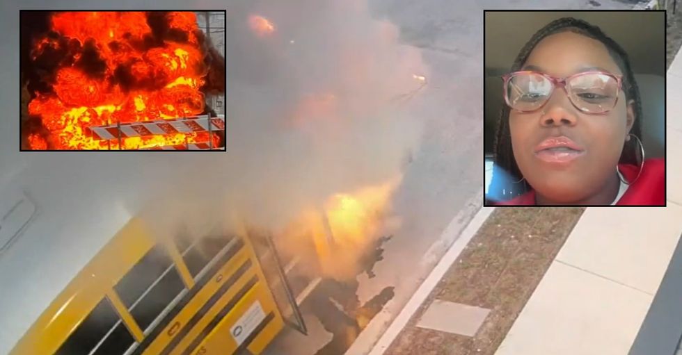 'Courage on wheels': Driver saves 9 children moments before school bus bursts into flames
